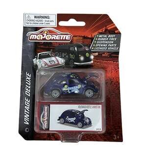 Majorette DieCast Vintage Volkswagen Beetle Summer Time Purple Punch Buggy New